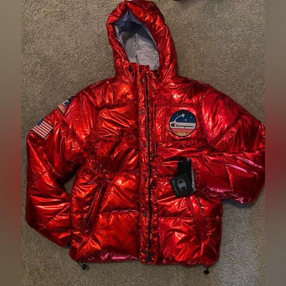 🎁NWT Champion Metallic NASA Jacket S - Picture 3 of 16